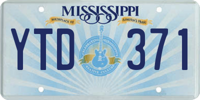MS license plate YTD371