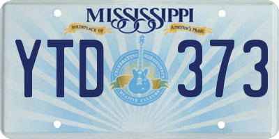 MS license plate YTD373