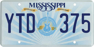 MS license plate YTD375