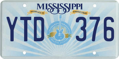 MS license plate YTD376