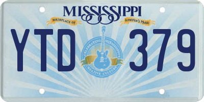 MS license plate YTD379