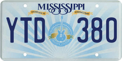 MS license plate YTD380