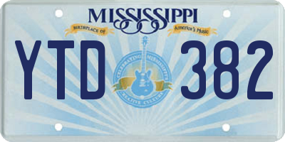 MS license plate YTD382