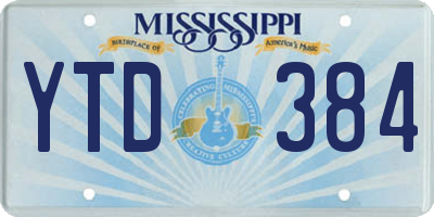 MS license plate YTD384