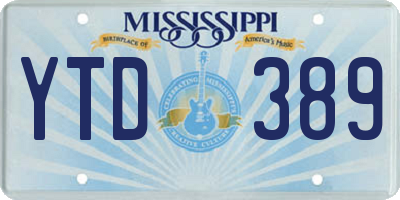 MS license plate YTD389