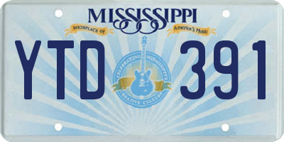 MS license plate YTD391