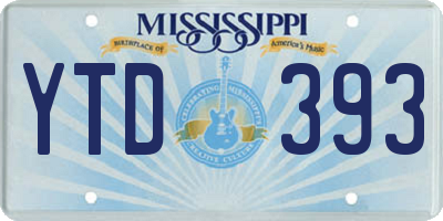 MS license plate YTD393