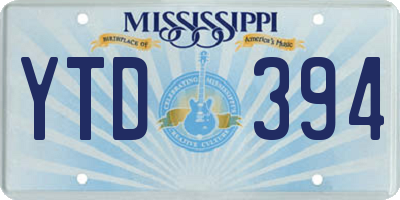 MS license plate YTD394