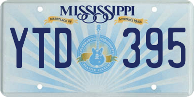 MS license plate YTD395