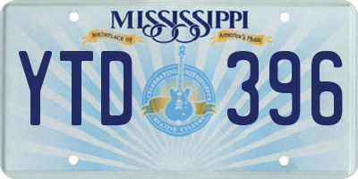 MS license plate YTD396