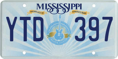 MS license plate YTD397