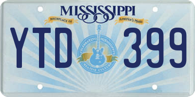MS license plate YTD399