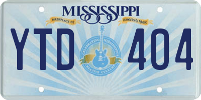 MS license plate YTD404