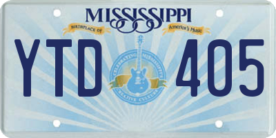 MS license plate YTD405
