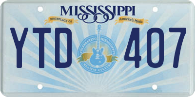 MS license plate YTD407