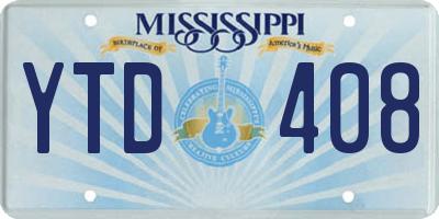 MS license plate YTD408