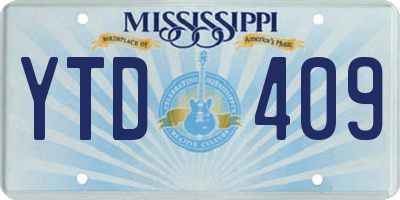 MS license plate YTD409
