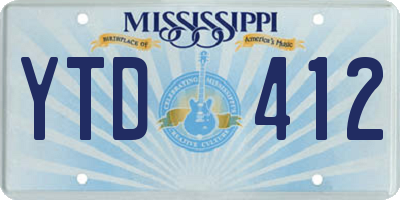 MS license plate YTD412