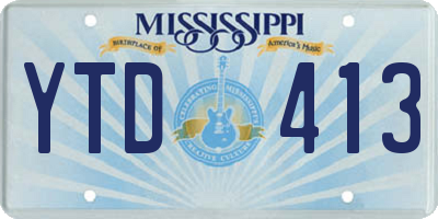 MS license plate YTD413