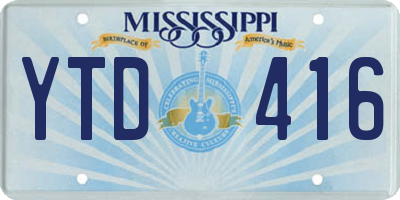 MS license plate YTD416