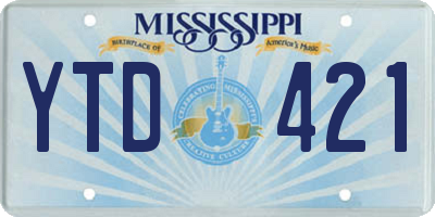 MS license plate YTD421
