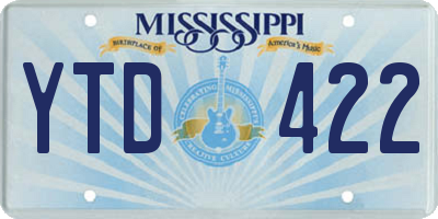 MS license plate YTD422
