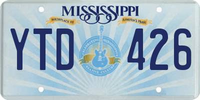MS license plate YTD426