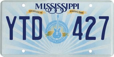 MS license plate YTD427