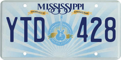 MS license plate YTD428