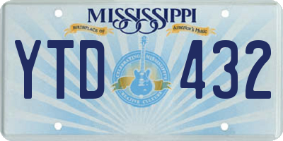 MS license plate YTD432