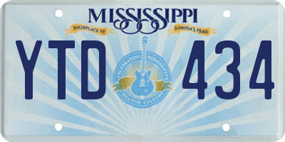MS license plate YTD434