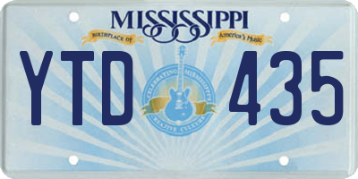 MS license plate YTD435