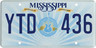MS license plate YTD436