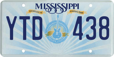 MS license plate YTD438