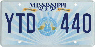 MS license plate YTD440