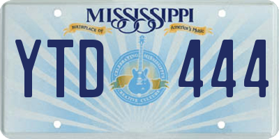 MS license plate YTD444