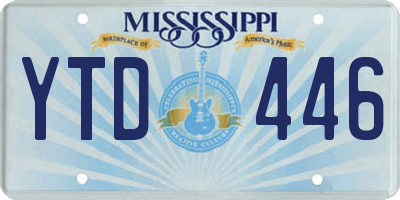 MS license plate YTD446