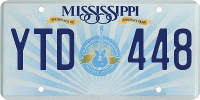 MS license plate YTD448