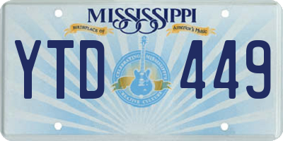 MS license plate YTD449