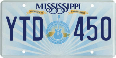 MS license plate YTD450