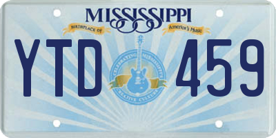 MS license plate YTD459