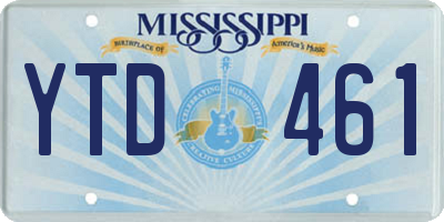 MS license plate YTD461