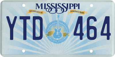 MS license plate YTD464