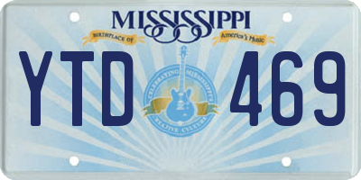 MS license plate YTD469
