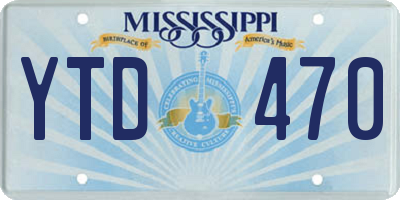 MS license plate YTD470