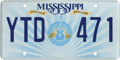 MS license plate YTD471