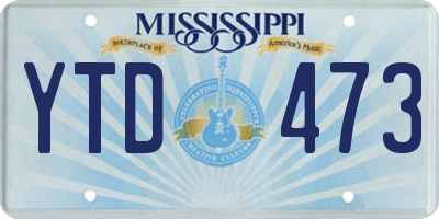 MS license plate YTD473