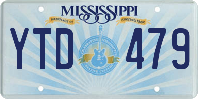 MS license plate YTD479