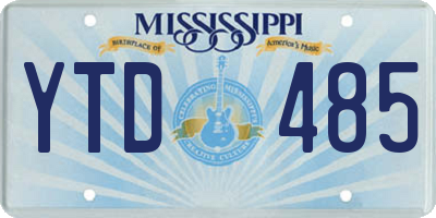 MS license plate YTD485
