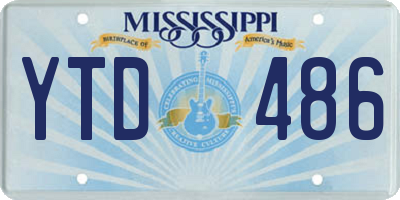 MS license plate YTD486